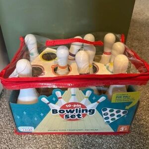 10-Pin Bowling Set with Red Carrying Case